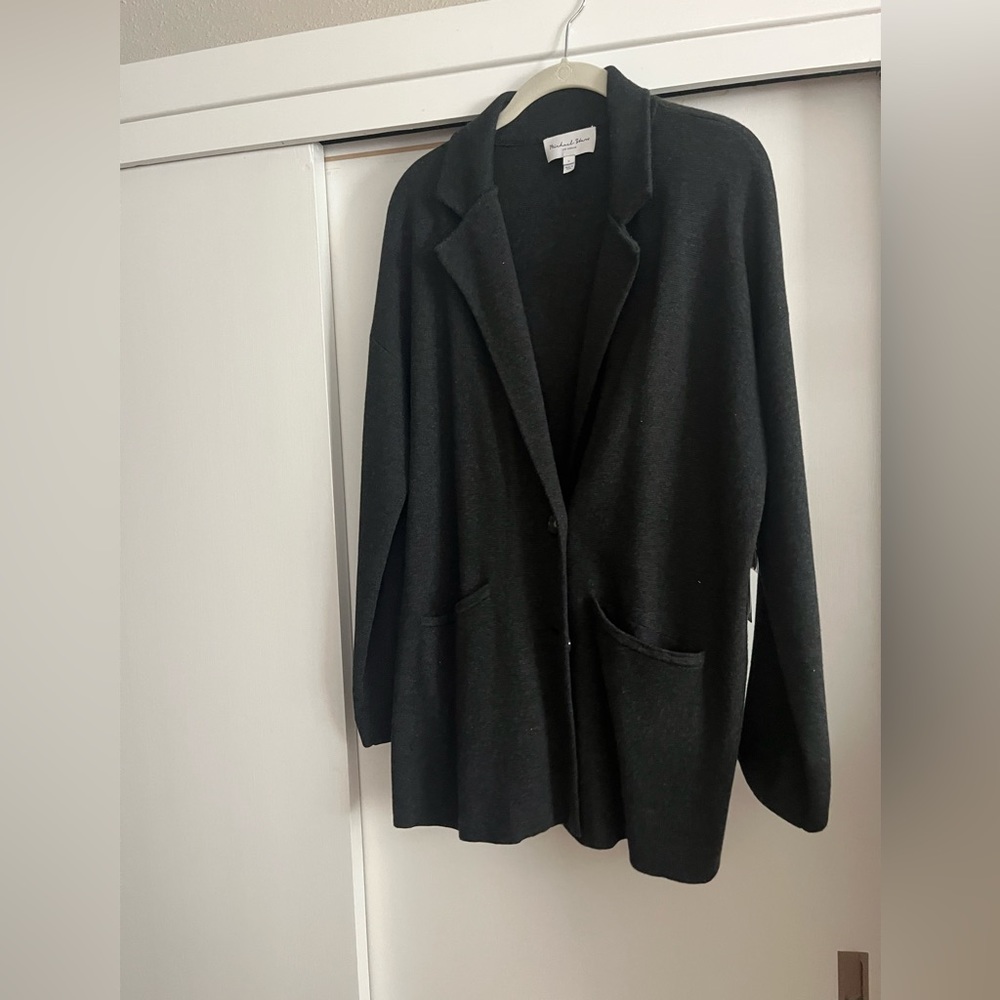 Michael Stars Charcoal Gray sweater jacket, beautiful new with tags